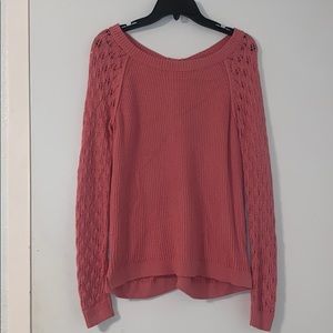 LOFT coral-peachy sweater